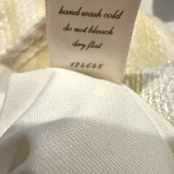 Yellow & White Striped Textured Sleeveless Shift Dress – Size Small (NWOT) - Picture 15 of 15